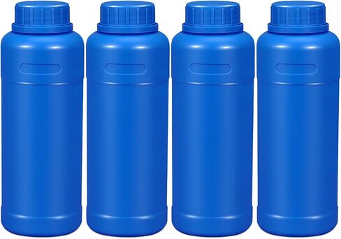 PE Plastic Food Grade Bottles, Wide Mouth Lab Reagent Bottle, Liquid/Solid Sample Seal Sample Storage Container Chemical Bottle (Translucent + White, 20oz) in Saudi Arabia