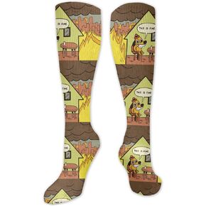 جوارب ضاغطة للجنسين بتصميم مضحك وجوارب طويلة للركبة وبنطلون جوارب طويلة in Kuwait