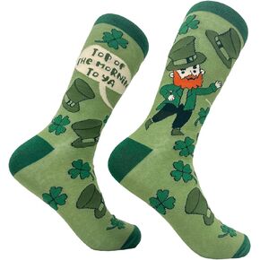 Crazy Dog T-Shirts Women's Top Of The Morning To Ya Socks Funny Cute Irish Leprechaun Footwear