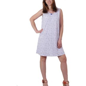 HAPPY PEOPLE The Most Comfortable 100% Cotton Tricot Nightgowns for Womens Plus Size Large-5X / Sleeveless