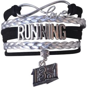 Infinity Collection Running Gifts- Runner Bracelet, Running Jewelry, Adjustable Running Charm Bracelet- Perfect Cross Country, Track, Marathon Gifts …