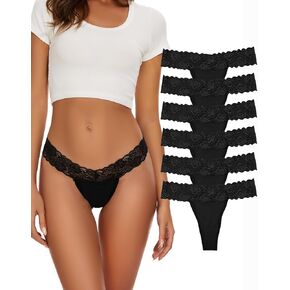 Sunm Boutique Black Thongs Women's Lace Thongs Sexy Thongs for Women Low Waist Sexy Stretchy Panties in Kuwait