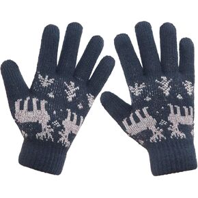 Christmas Thick Knit Gloves Winter Deer Knitted Warm Glove for Women&Girls in Kuwait
