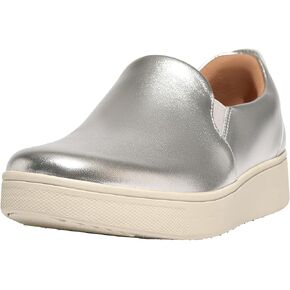 FitFlop Women's Rally Leather Slip-ON Skate Sneakers