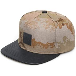 UNDERCONTROL Flat Brim Strapback Adjustable Trucker Cap Snapback for Unisex Hat Leather Tab
