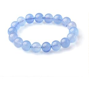 Beads Bracelets, Natural Big Round Beads Handmade Gemstone Stretch Beaded Bracelets for Men Women Girls, Yoga Healing Stress Relief Bangle with Gift Box and Bag