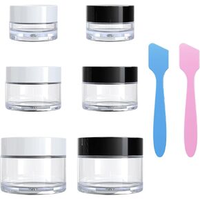 Travel Containers for Toiletries, VEAIDE Plastic Travel Size TSA Approved Containers with Lids, Leak-proof Travel Essentials Jars for Cosmetics Moisturizer Creams Lotion (6 Pieces)
