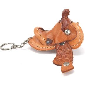Needzo Miniature Saddle Keychain, Western Cowboy Accessory, Color May Vary, 2.5 Inches