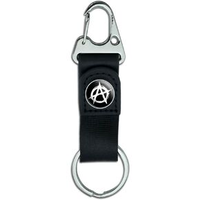 GRAPHICS & MORE Belt Clip On Carabiner Leather Keychain Fabric Key Ring Symbols
