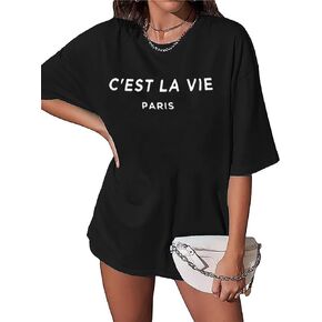 vblane Oversized T Shirts for Women Short Sleeve Summer Loose Vintage Graphic Tees