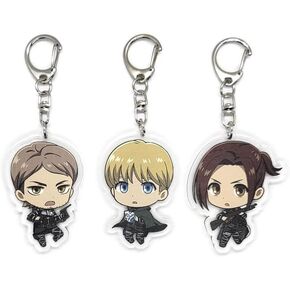EBTY DREAMS Inc. - Set of 3 AoT Titan Shingeki no Kyojin Acrylic Keychain Armin Arlert, Jean Kirstein, Sasha Blouse v1