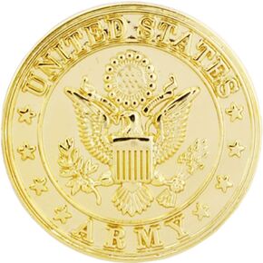 United States Army Circular Logo 1" Lapel Pin (Gold Tone)