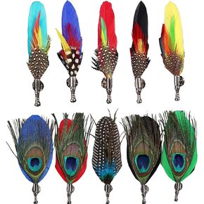Lapel Pin Flower Boutonniere Men's Brooch Lapel Stick Corsage for Suit 10Pcs
