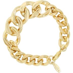 Ettika Gold Plated Bracelet for Women. Big, Bad and Bold 18k Gold Plated Chunky Chain Link Bracelet. Fashion Jewelry.
