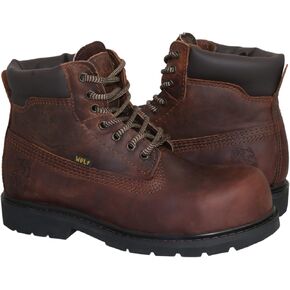 حذاء العمل وولف | جلد مكسيكي أصلي معالج مقاوم للماء | مرونة في التعامل مع النفط | اصبع القدم مركب | معزول | نعل مطاطي مانع للانزلاق | حذاء الكاحل | مقاس واسع | طوق مبطن مريح | معدات الوقاية الشخصية الصناعية in Kuwait