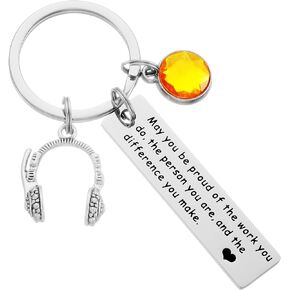 Dispatcher Gifts Thin Gold Line Gift 911 Operators Dispatch 911 Keychain