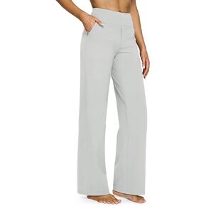 G4Free Wide Leg Pants for Women Yoga Dress Pants with Pockets High Waist Work Business Casual Sweatpants