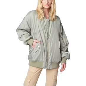 [BLANKNYC] womens Long Nylon Bomber