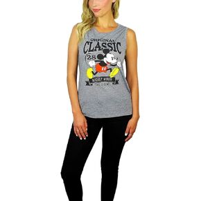 Disney Womens Mickey Mouse Graphic Sleeveless Tank Top