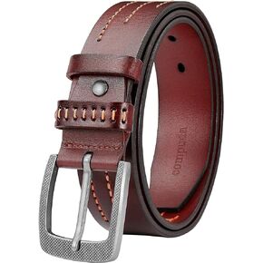 compuda Mens Belts Leather Italy Genuine Leather Heavy Duty Solid Belt For Men Jeans