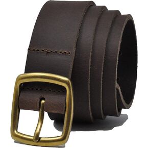 Ashford Ridge Made in England 34mm Full Hide Leather Belt with Brass Colour Full Buckle