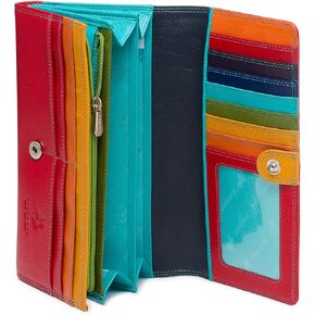 محفظة دفتر شيكات من الجلد الناعم مقاس كبير من Visconti Spectrum 36 للسيدات، مقاس 17.78 سم × 10.16 سم × 2.54 سم in Kuwait