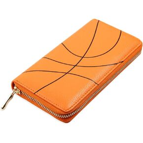 RIAH FASHION Geometric Print Zip Around Wallet - Card Phone Slot Zipper Purse Chevron, Cork, Crochet, Camo, Stripe, American Flag (Chevron - Blue)