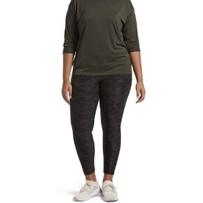 No Nonsense Women's Wide Waistband Active Leggings, Black, Large