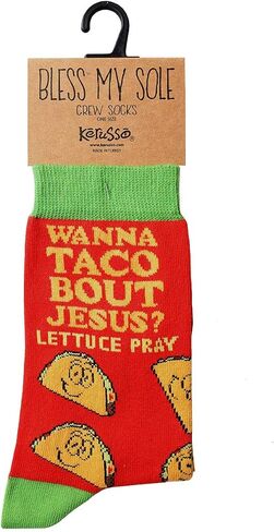 Kerusso One Size Fits Most Novelty Christian Faith Message Socks in Saudi Arabia