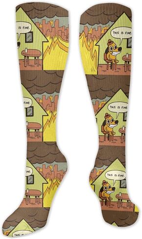 جوارب ضاغطة للجنسين بتصميم مضحك وجوارب طويلة للركبة وبنطلون جوارب طويلة in Kuwait