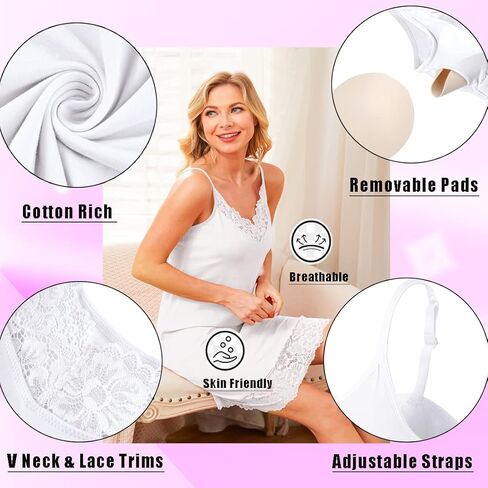 ثوب نوم نسائي من TAIPOVE مزين بالدانتيل مع حمالة صدر مدمجة، ملابس نوم مريحة وناعمة مقاس S-XXL in Kuwait