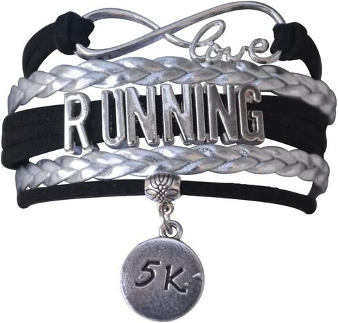 Infinity Collection Running Gifts- Runner Bracelet, Running Jewelry, Adjustable Running Charm Bracelet- Perfect Cross Country, Track, Marathon Gifts … in Saudi Arabia