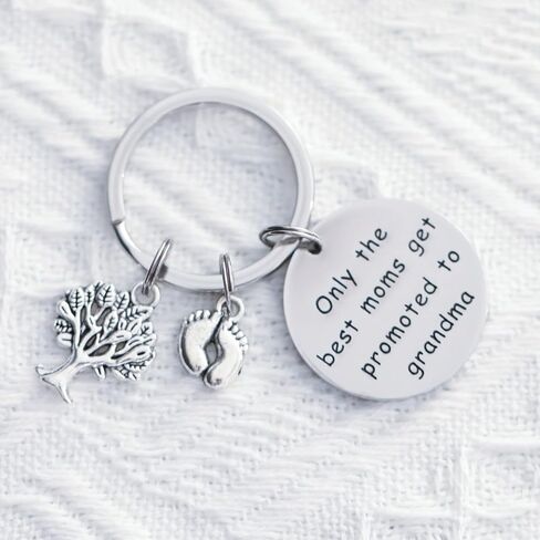 Grandma to be Gifts Keychain Only The Best Moms Get Promoted to Grandma Key Chain Your Going to be a Grandma Keychain in Saudi Arabia