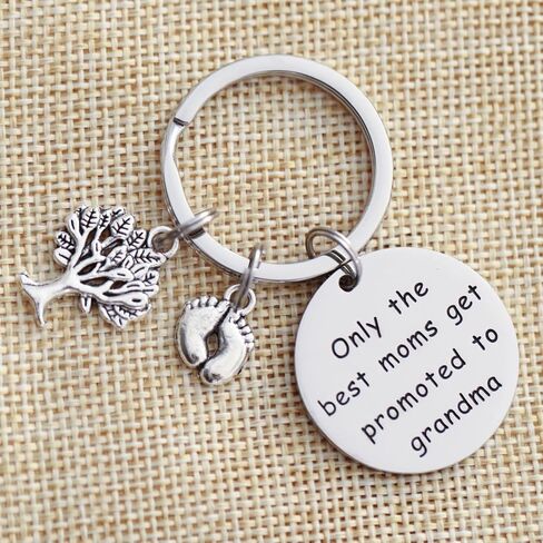 Grandma to be Gifts Keychain Only The Best Moms Get Promoted to Grandma Key Chain Your Going to be a Grandma Keychain in Saudi Arabia