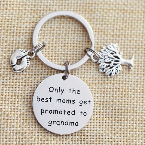 Grandma to be Gifts Keychain Only The Best Moms Get Promoted to Grandma Key Chain Your Going to be a Grandma Keychain in Saudi Arabia