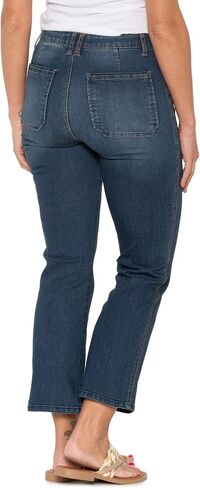 Democracy AbTechnology Itty Bitty Flare Jeans - High Rise, Tech Flare Blue, 10 in Saudi Arabia