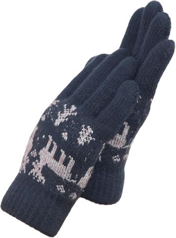 Christmas Thick Knit Gloves Winter Deer Knitted Warm Glove for Women&Girls in Kuwait