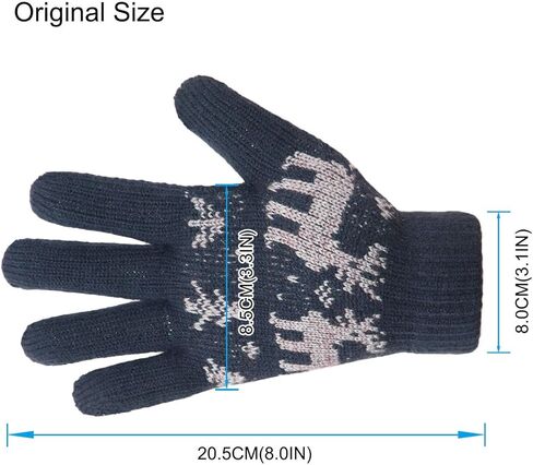 Christmas Thick Knit Gloves Winter Deer Knitted Warm Glove for Women&Girls in Kuwait