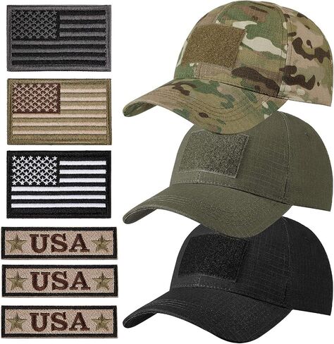Geyoga Military Patch Hat Tactical Army Hats USA Flag Operator Cap for Men in Saudi Arabia