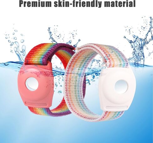 NQEUEPN 2pcs Holder for Princess Cruise Medallion, Adjustable Bracelet for Princess Medallion with Magic Adhesive Strap Nylon Protective Watch Band Wristband Accessories for Men Women(Red, Pink) in Kuwait