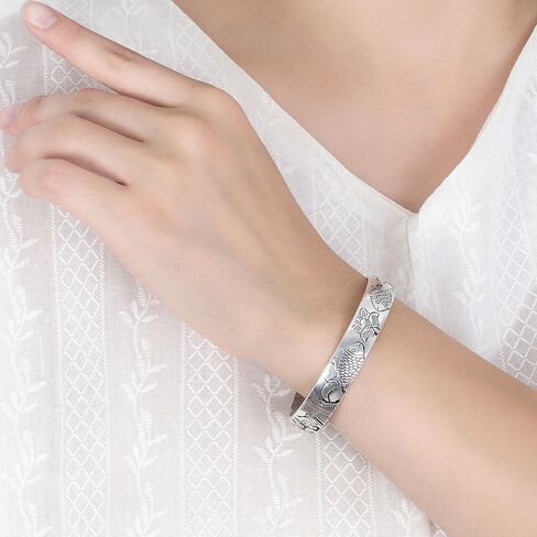 سوار فينغ شوي بيكسيو من الفضة الاسترلينية عيار 999 من جلوويف، سوار حماية بي شيو مانترا قابل للتعديل، ديكور لاكي فينغشوي للسعادة والحظ in Kuwait