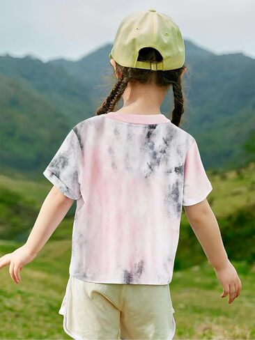 Girls Floral Graphic T Shirts Short Sleeve Tee Shirts Kids Crewneck Summer Crop Tops Cute Print Clothes in Kuwait