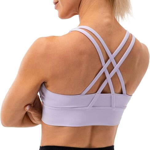 Ukaste Women's Studio Essential Crisscross Strappy Sports Bra Medium Support Workout Bras for Women in Kuwait