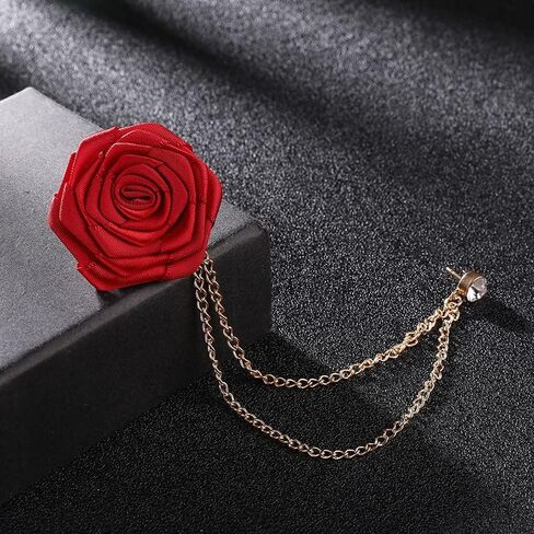 Lapel Pin Flower Boutonniere Men's Brooch Lapel Stick Corsage for Suit 10Pcs in Saudi Arabia