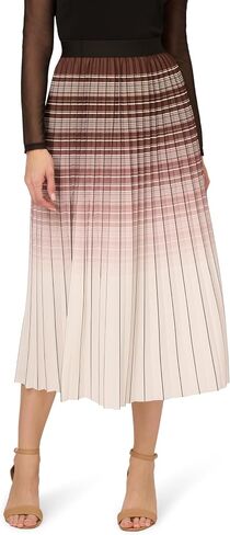 Adrianna Papell Women's Verigated Stripe Pleated Skirt in Saudi Arabia