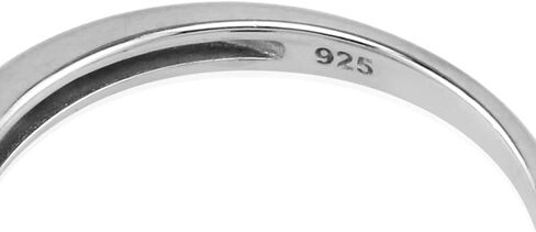 Silvershake 7x5MM Oval Shape Genuine Gemstone 925 Sterling Silver Engagement Wedding Anniversary Ring in Saudi Arabia