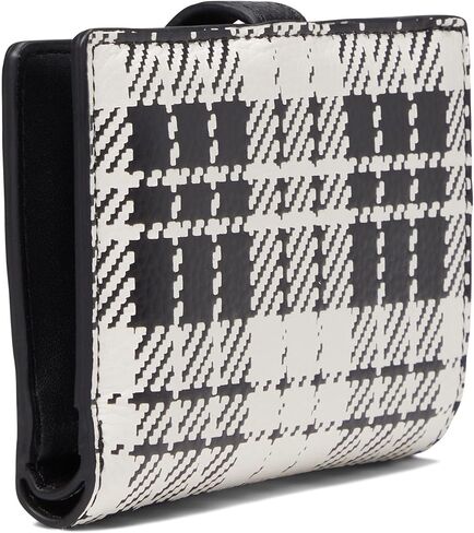 محفظة Kate Spade New York Hudson Celebration Plaid Small Bifold Wallet سوداء متعددة المقاسات in Saudi Arabia