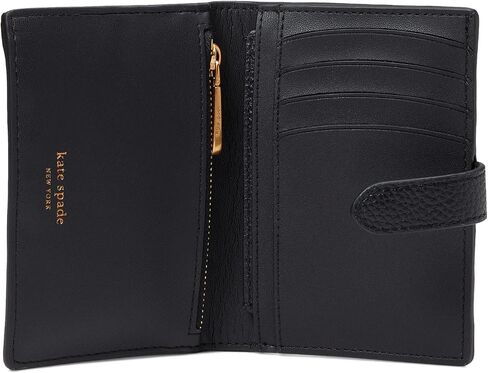 محفظة Kate Spade New York Hudson Celebration Plaid Small Bifold Wallet سوداء متعددة المقاسات in Saudi Arabia