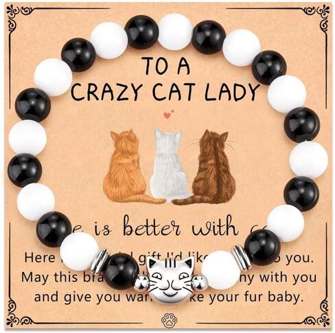 لطيف القط سوار سحر سوار كريستال سوار حجر مطرز تمتد سوار للنساء الفتيات القط الحيوان عاشق المجوهرات هدية in Kuwait