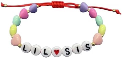 سوار الأخت الكبرى الملونة سوار الأخت الصغيرة حرف الخرزة الحب لطيف الأخت سوار فتاة شقيقة المجوهرات هدية in Kuwait